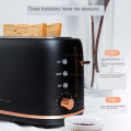 Black High-End Quality Household 2 Slice Stainless Steel Electric Automatic Toaster Bread